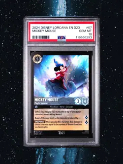 2024 Disney Lorcana D23 Mickey Mouse Playful Sorcerer 07/D23 EN GEM MINT PSA 10 - Image 1