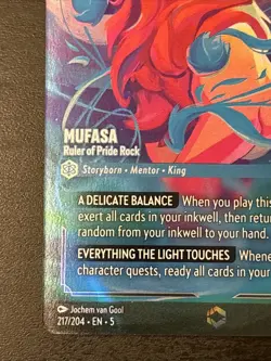 Mufasa - Ruler of Pride Rock 217/204 Lorcana Shimmering Skies Enchanted Nm - Image 5