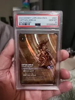 2024 Disney Lorcana EN6 Captain Amelia Enchanted Full Art SP PSA 10 GEM MT #221 - Image 1