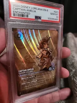 2024 Disney Lorcana EN6 Captain Amelia Enchanted Full Art SP PSA 10 GEM MT #221 - Image 2
