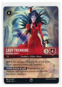 Disney Lorcana Lady Tremaine Imperious Queen Enchanted 211/204 Holofoil - Image 1
