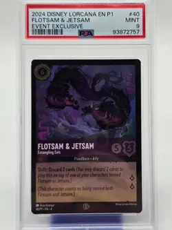 Floatsam and Jetsam Entangling Eels Disney Lorcana Challenge Event Promo PSA 9 - Image 1