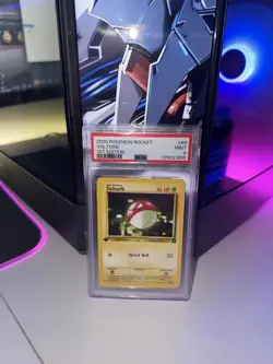 PSA 9 Voltorb 1st Edition 69/82 Team Rocket Pokemon TCG MINT - Image 2