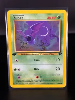 Zubat #3 70/82 - 1st Edition - Team Rocket - Vintage Pokemon - NM - Image 1