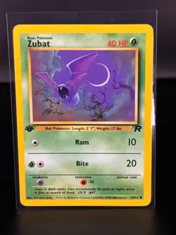 Zubat #1 70/82 - 1st Edition - Team Rocket - Vintage Pokemon - NM - Image 1