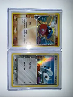 Pokemon EX Holon Phantoms Reverse Holo 2 Card Bundle: Aron #58, Carvanha #61 - Image 1