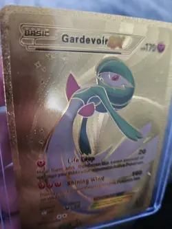 Gardevoir EX Gold Foil Fan Art Vinyl Textured Collector Pokemon Card - Image 3