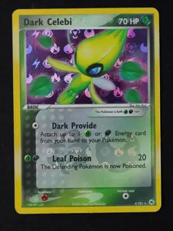 Dark Celebi 4/101 Hidden Legends Reverse Holo Pokemon Card - Image 1