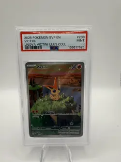 Victini Illustration Promo PSA 9 🔥 2025 SVP #208 Unova Victini Pokemon Card - Image 1