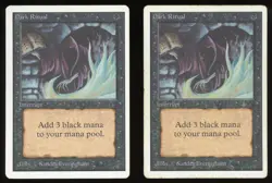 1993 MTG Magic the Gathering Card Dark Ritual Unlimited x 2 Heavy Played - Image 1