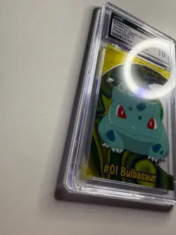 2000 Topps Pokemon TV Animation Series 2 Bulbasaur Clear Card Blue Logo CGC 10 - Image 2