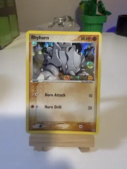 Pokemon Rhyhorn Emerald Card 62/106 Reverse Holo Stamped Near Mint - Image 1