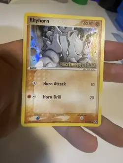 Pokemon Rhyhorn Emerald Card 62/106 Reverse Holo Stamped Near Mint - Image 3