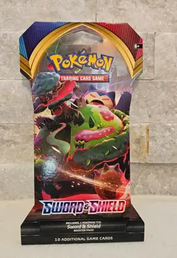 Pokemon Sword and Shield 10 Card Sleeved Booster Pack Base Set 2020 - Image 1