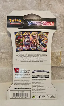 Pokemon Sword and Shield 10 Card Sleeved Booster Pack Base Set 2020 - Image 2