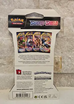 Pokemon Sword and Shield 10 Card Sleeved Booster Pack Base Set 2020 - Image 4