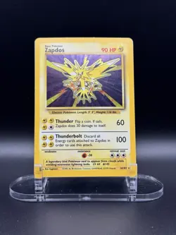 1999 Pokemon TCG Base Set Zapdos Holo Rare Card 16/102 - Image 1
