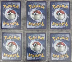 Wizards of the Coast Pokemon Base Set 6-Card Lot Squirtle Bulbasaur Charmander - Image 2