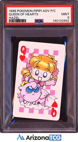 Pokemon 1998 Queen Of Hearts Hazel Playing Card PiPiPi Adventure PSA 9 - Image 1