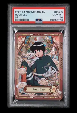 2025 KAYOU NARUTO SMRITI COLLECTIBLE CARD #004L5 ROCK LEE PSA 10 - Image 1