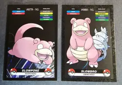 SLOWPOKE X SLOWBRO - POKEMON KANTO CREALASER RARE TCG CARDS - Image 1