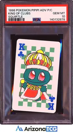 Pokemon 1998 Squirtle King Of Clubs Playing Card PiPiPi Adventure PSA 10 - Image 1