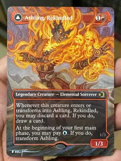 Ashling, Rekindled Showcase MTG Lorwyn Eclipsed Hand Painted Altered Art Tentz - Image 1