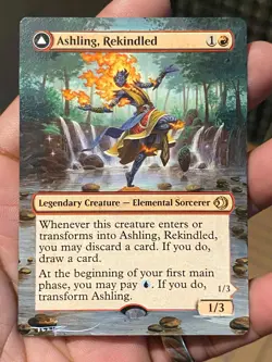 Ashling, Rekindled Rimebound Lorwyn Eclipsed Hand Painted Full Altered Art Tentz - Image 1