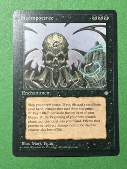 **Necropotence** ~Ice Age~ MTG: Magic the Gtahering, Light Play (LP) - Image 1