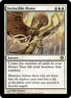 MTG Invincible Hymn, Shards of Alara, Moderately Played, English - Image 1
