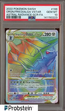 2022 Pokemon SWSH Astral Radiance Secret FA Origin Forme Dialga VSTAR PSA 10 - Image 1