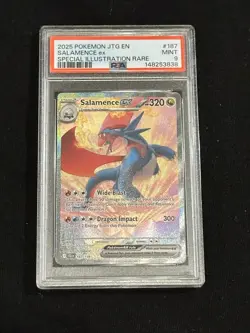 2025 POKEMON JTG EN-JOURNEY TOGETHER #187 SALAMENCE EX PSA 9 - Image 1