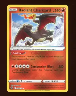 2023 Pokemon Sword & Shield Crown Zenith #020 Radiant Charizard - Image 1