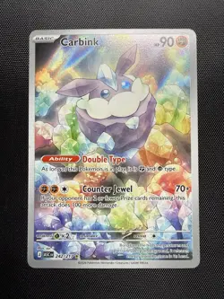 Pokemon Carbink 242/217 ASC Rare Holo Basic Ability HP90 Rock Pokemon TCG - Image 1