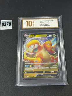 2024 Pokemon TCG Chinese Dragonite V RR - Crown Zenith, CS4.5C 038/063 Grade 10 - Image 1