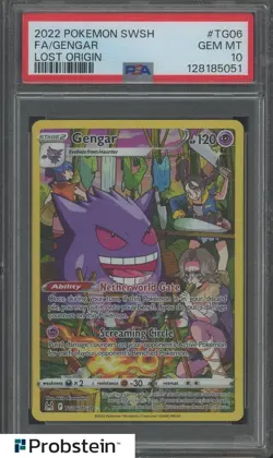 2022 Pokemon SWSH Lost Origin #TG06 FA Gengar PSA 10 GEM MINT - Image 1