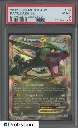 Rayquaza EX 2012 Pokemon B & W Dragons Exalted #85/124 PSA 9 MINT - Image 1