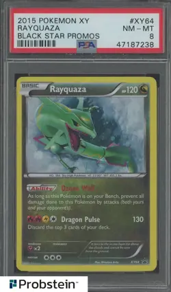 Rayquaza 2015 Pokemon XY Black Star Promos #XY64 Rayquaza PSA 8 NM-MT - Image 1