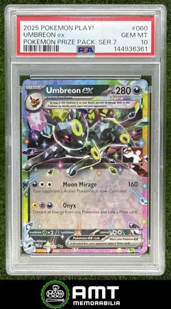 Umbreon ex PSA 10 2025 Pokemon Play Prize Pack Series 7 Prismatic Evolutions 361 - Image 1