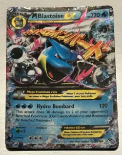M Blastoise EX 30/146 – XY Base Set 2014 Pokemon TCG Full Art Mega EX MP - Image 1