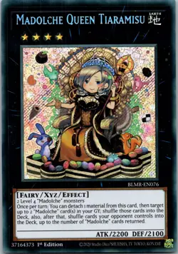 Yugioh Madolche Queen Tiaramisu BLMR-EN076 1st Edition Secret Rare NM - Image 1