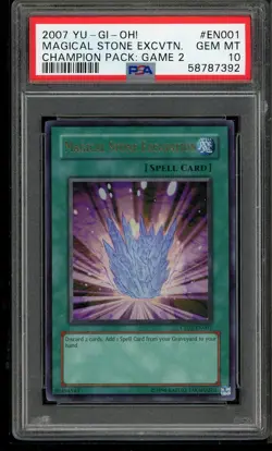 Magical Stone Excavation CP02-EN001 Ultra Rare Yugioh PSA 10 *392 - Image 1
