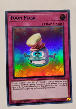 Yu-Gi-Oh Toon Mask DLCS-EN079 1st Edition Blue Ultra Rare LP - Image 1