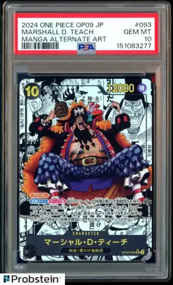 2024 One Piece Emperors In New World Alt Art Marshall D.Teach #OP09-093 BGS 10 - Image 1