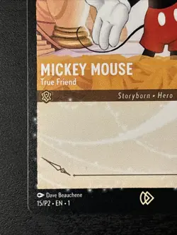 Disney Lorcana Mickey Mouse True Friend 15/P2 Signature Autograph Quest Promo Lp - Image 5