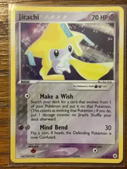 Pokemon Jirachi Holo Rare TCG Card 2004 Hidden Legends 8/101 LP - Image 1
