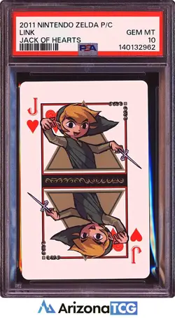 The Legend Of Zelda 2011 Link Jack Of Hearts Zelda Playing Cards GEM MINT PSA 10 - Image 1