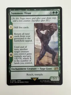 Summon: Titan MTG Magic the Gathering Card NM Near Mint FIN - Image 1