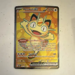Pokemon TCG Meowth EX 107/088 EX Holo Basic 170HP Cat Pokemon Card Standard - Image 1