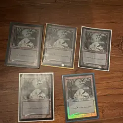 Wizards of the Coast 5x MTG Swamp Basic Land Card Regular Foil - Image 1